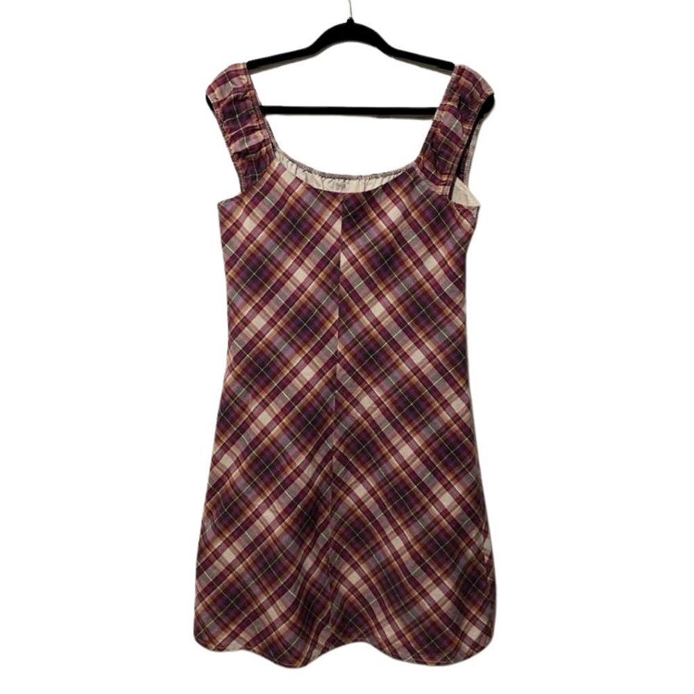 Faith Passion Plaid A-Line Cotton Dress Size 11/12 90s Grunge Cottagecore - Picture 4 of 7